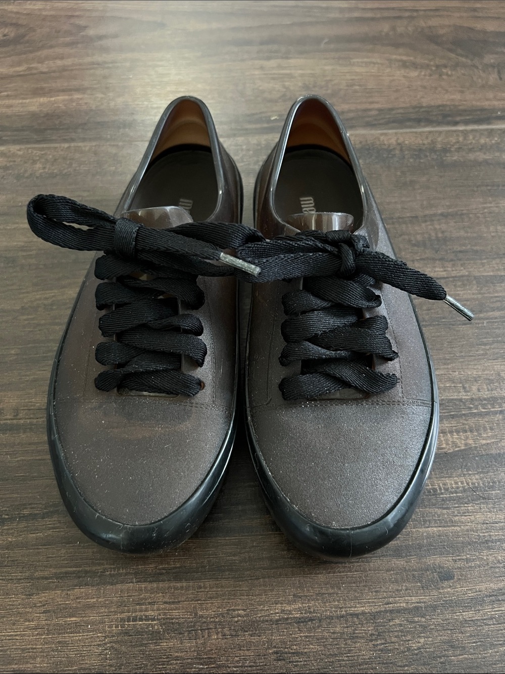 Melissa Casual Lace-Up Slight Transparent Sneakers - Brown